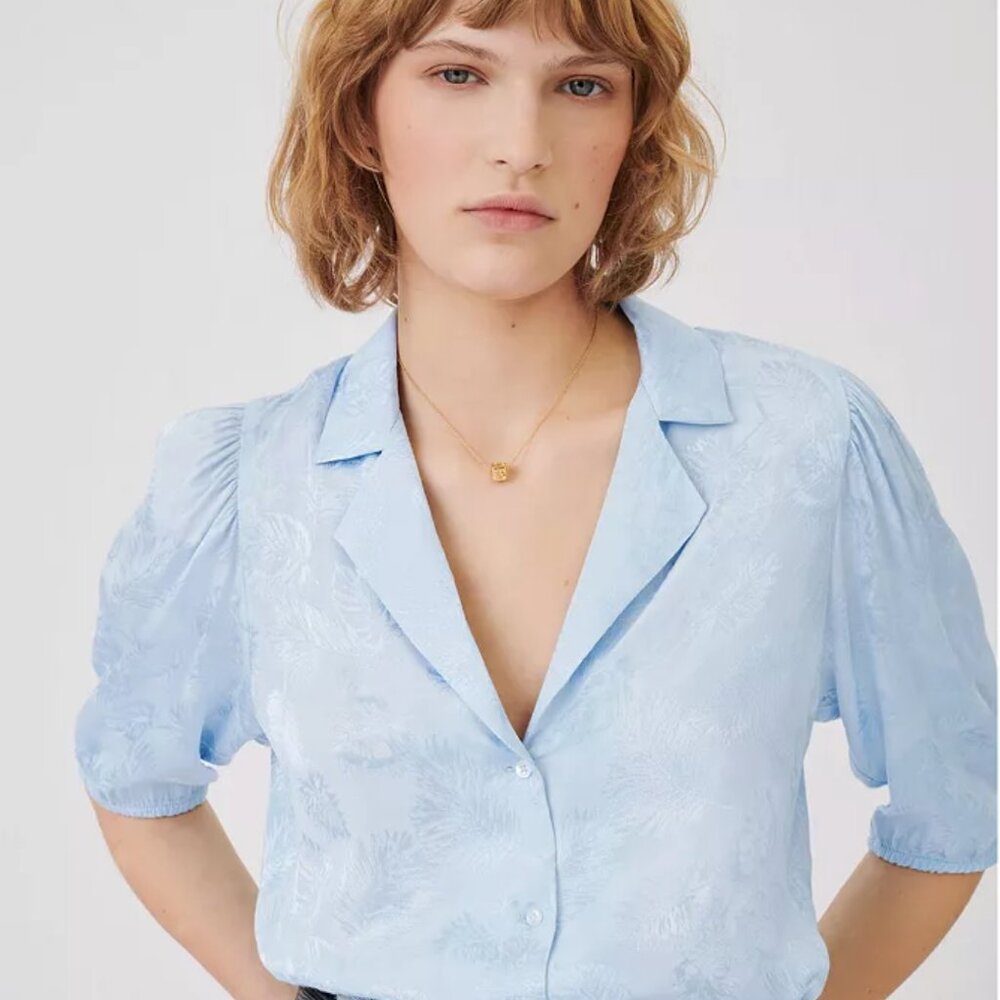 Maje Cecilard Jacquard Viscose Shirt